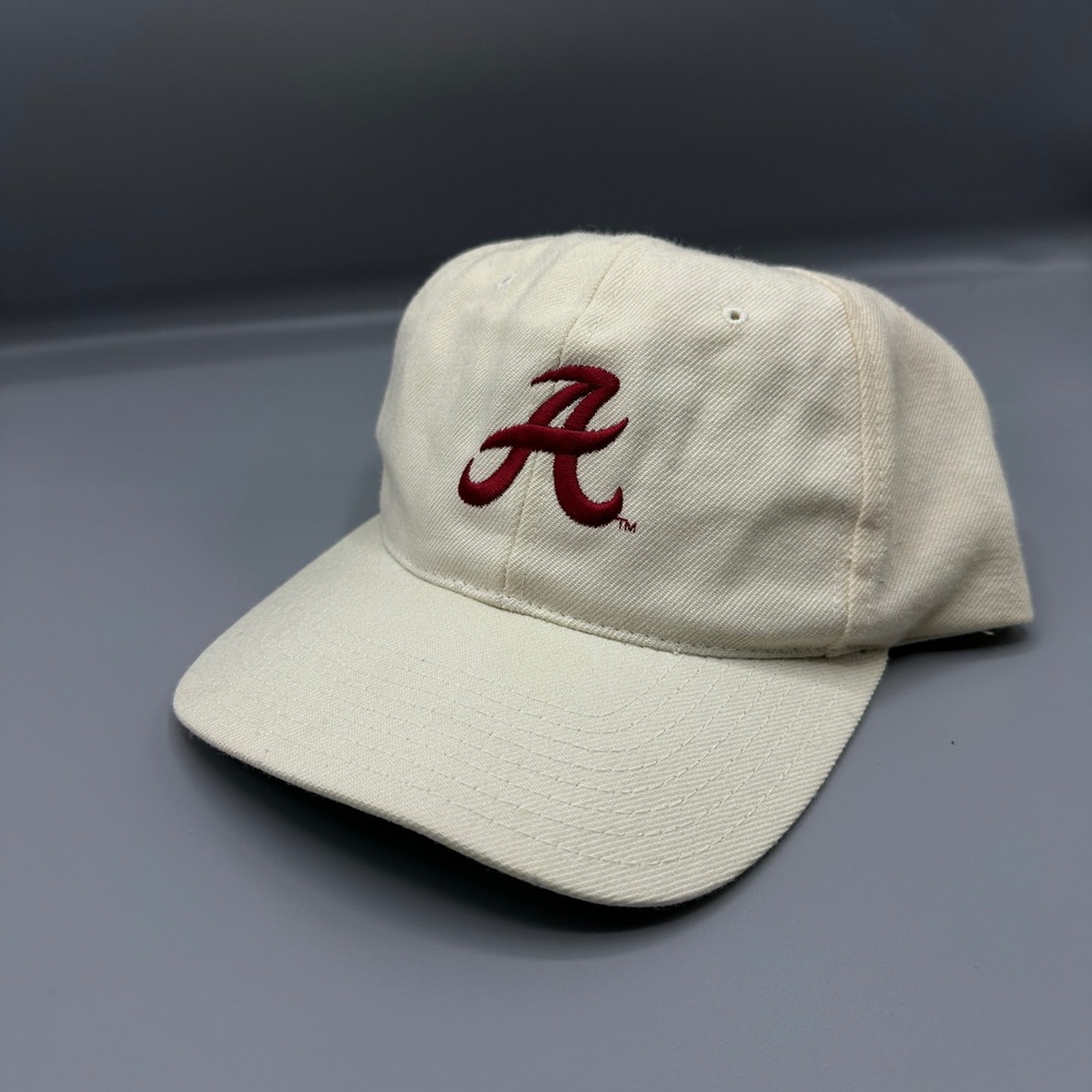 Headmaster Alabama Crimson Tide Snapback Hat Cream 100% Wool Mens Vintage Style